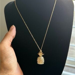 Gold Pineapple Pendant Necklace